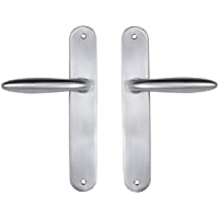 Bricard 984052 - Juego de tiradores para puerta interior sin llave (zamak)- color plateado